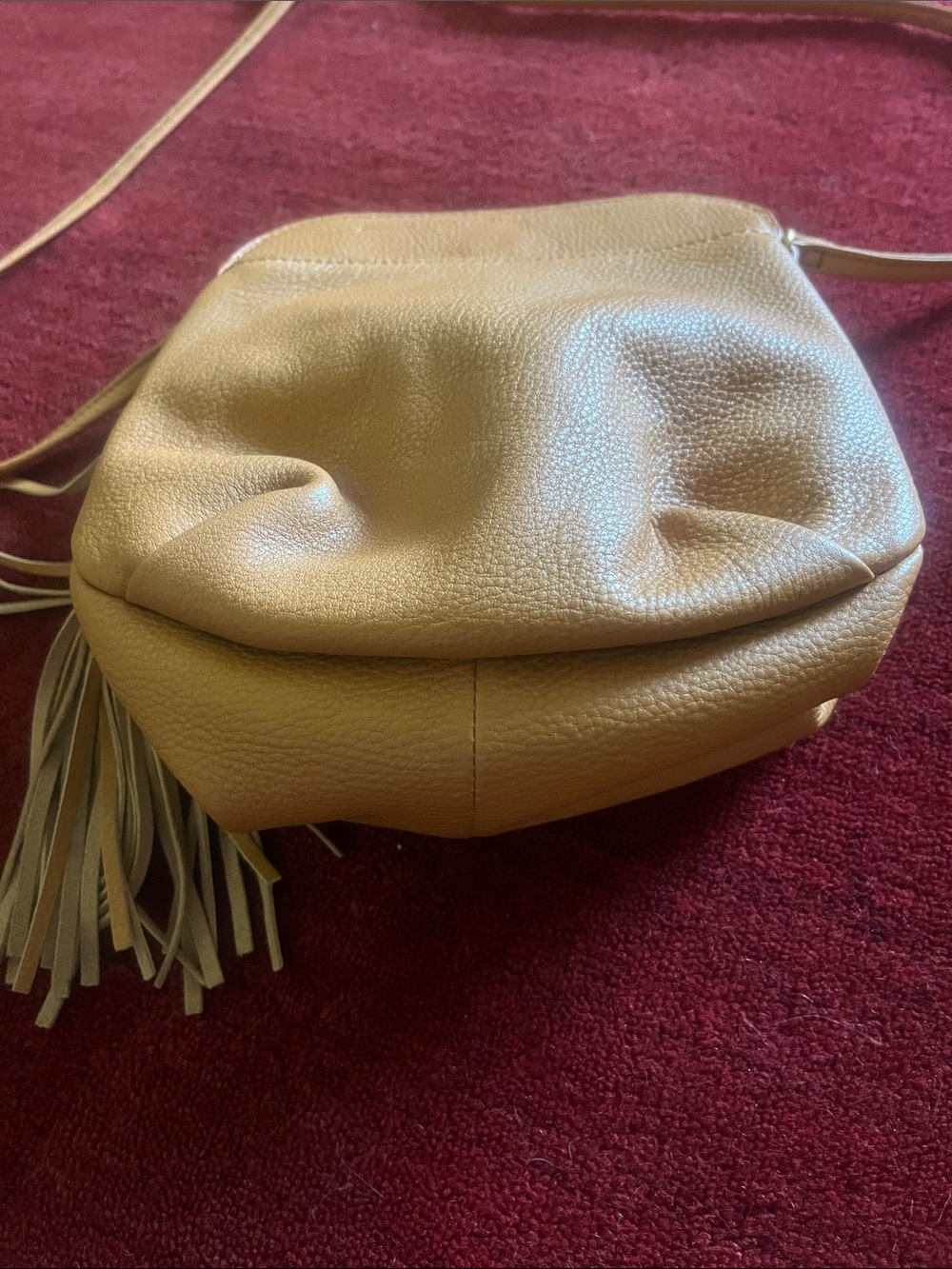 Hobo Birdy Leather Crossbody Bag Tan Cinnamon - Picture 6 of 9